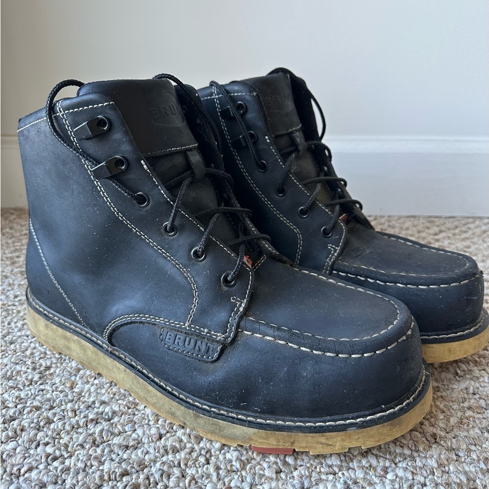Brunt - The Marin Black Leather CompToe Work Boots - Men's